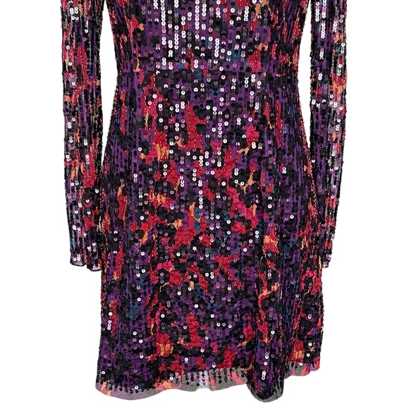 French Connection Inari Embellished Sequin Cocktail Dress Women’s Size 10 - Picture 7 of 12